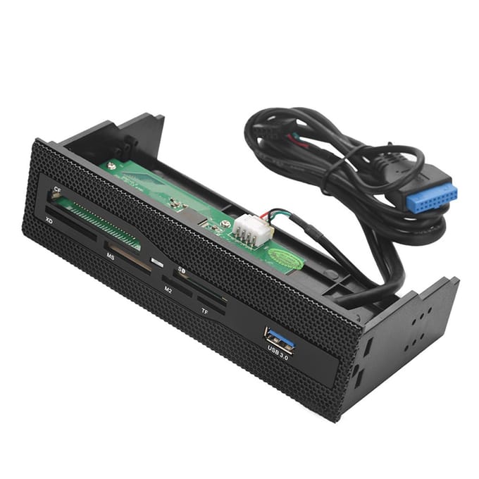 PC Interne Kaartlezer USB 3.0 Poort M2 SD MS XD CF TF Kaart Dashboard Voorpaneel black