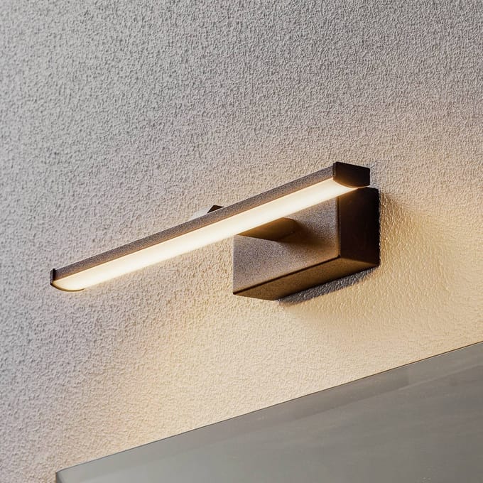 Fabas Luce LED wandlamp Nala, zwart, breedte 30 cm