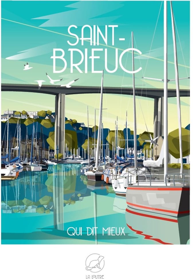 La Loutre puzzel Saint-Brieuc 1000 stukjes - legpuzzel.