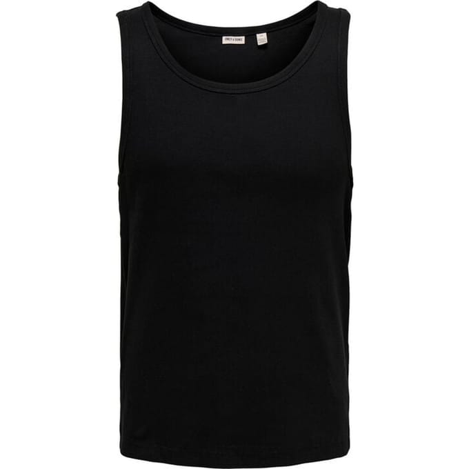 ONLY and SONS Tanktop - ONSTANNER REG SL TANK TOP NOOS - M - voor Mannen - zwart