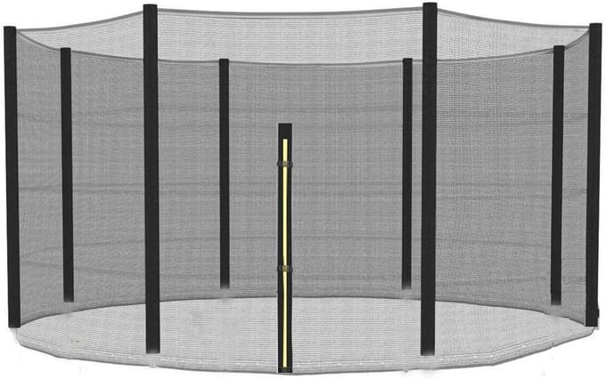 Trampoline veiligheidsnet - Vangnet - Trampoline veiligheid - Voor 8 rechte stangen - 10 FT - Zwart