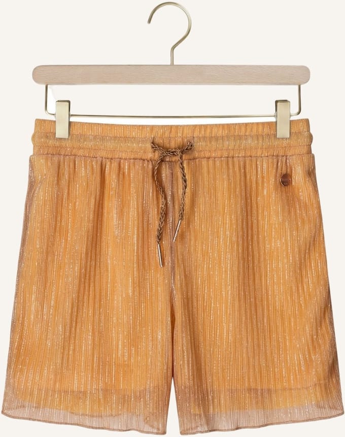 Nono Sunny Shiny Plissee Short Broeken Meisjes - Goud - Maat 146/152