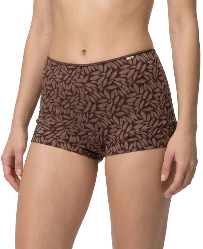 Avet dames boxershort microfiber - Jacquard - Bruin / S