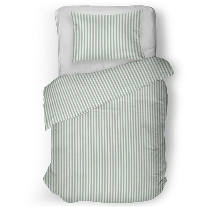Snoozing Carine Dekbedovertrek - Eenpersoons - 140x200/220 cm - Green