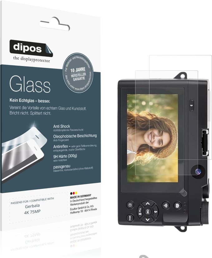 dipos – 2x Matte Pantserfolie geschikt voor Gerbala 4K 75MP | 9H Screenprotector