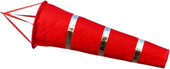 Windsok - Windzak Windmeter - Windrichting Meten - Reflecterende Elementen - 200 cm - Rood