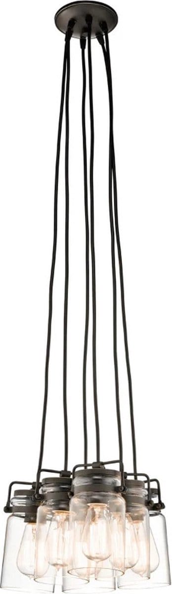 Kichler LED Hanglamp Brinley | 6X E27 Max 60W | Dimbaar | Olde Bronze