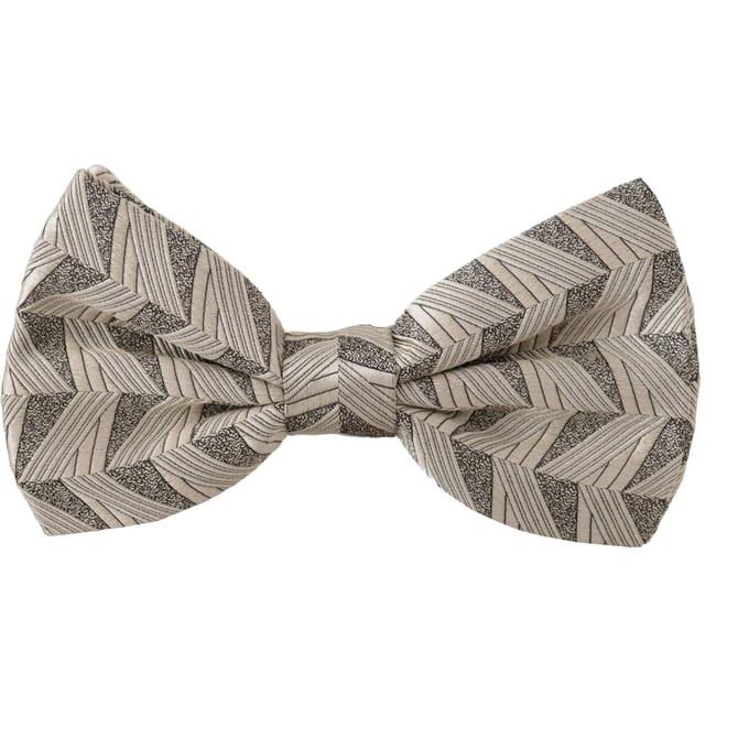 Beige Geometrische Vlinderdas