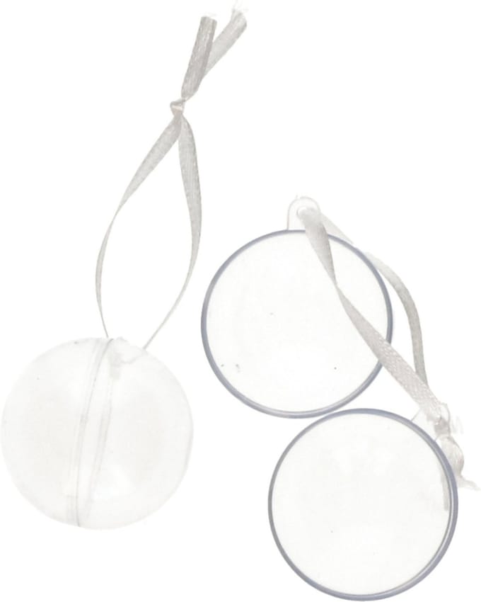 Gerimport DIY kerstballen - 8x st - D4 cm - doe het zelf hobby kerstballen - transparant