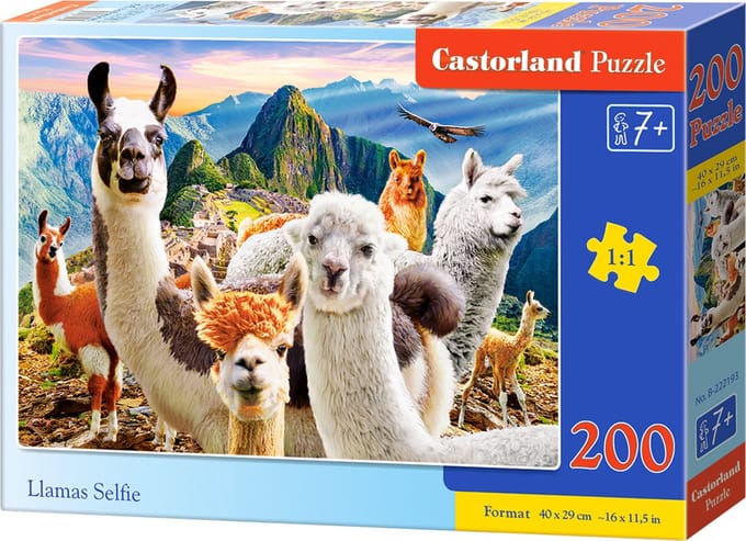 Castorland Llamas Selfie – Puzzel – 200 stukjes – Lama’s – Premium kwaliteit