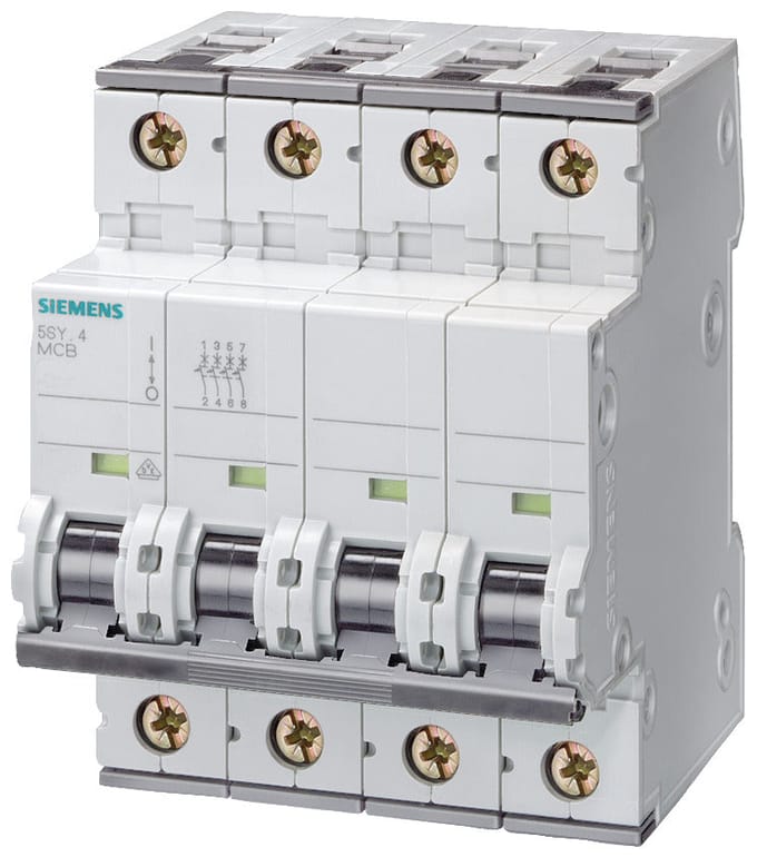 Siemens 5SY4 6A B-Curve 3P+N Aardlekschakelaar - 5SY46066