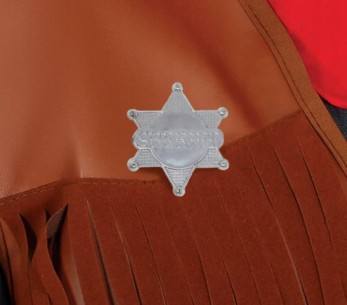 Étoile de Shérif en Plastique Badge de Cowboy
