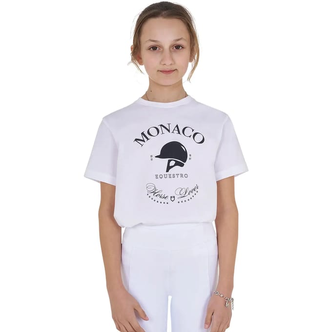 Katoenen meisjes-T-shirt Equestro Monaco