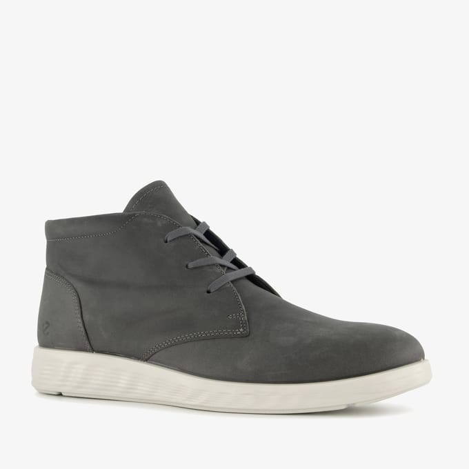 ECCO leren heren veterboots grijs - Maat 43 - Uitneembare zool