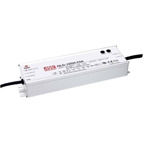 MEAN WELL HLG-185H-30A LED-driver, LED-transformator Constante spanning, Constante stroomsterkte 186 W 6.2 A 30 V/DC PFC-schakeling,...