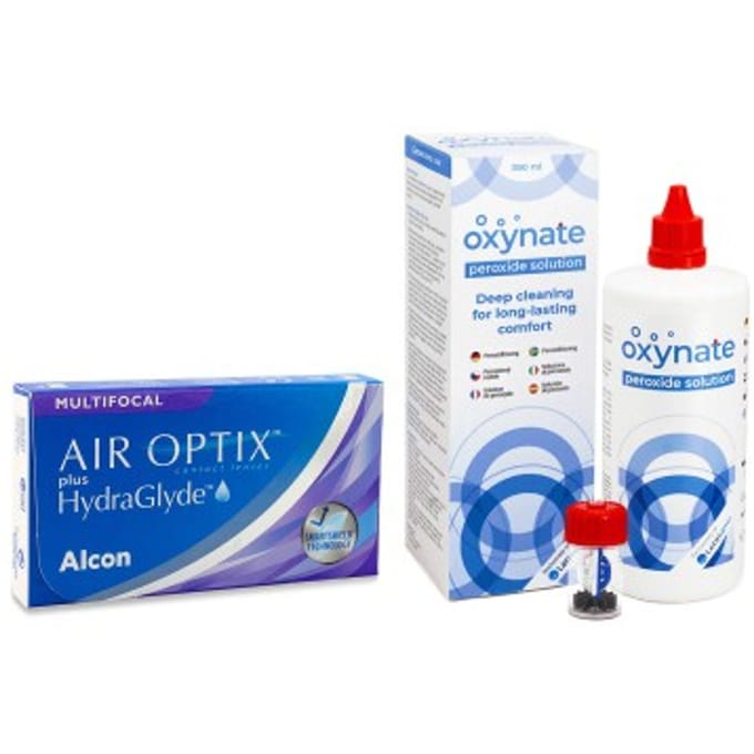 +1.75 - Air Optix® plus HydraGlyde® Multifocal - Hoog - 6 pack - Maandlenzen - BC 8.60 - Multifocale contactlenzen