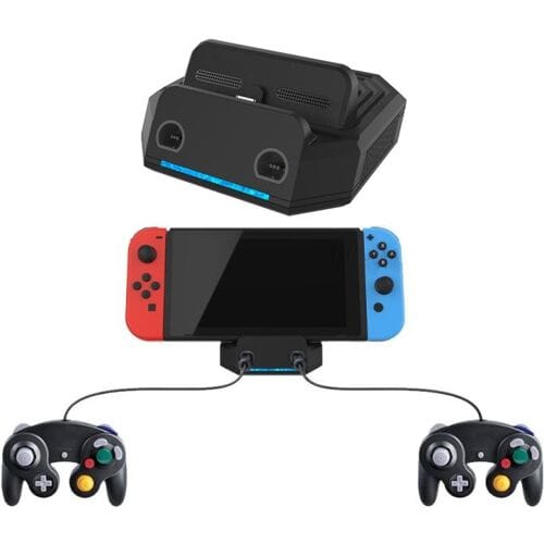 JYS Nintendo Switch 2-Port TV Dock for GameCube Controllers-Standaard (Switch) Nieuw