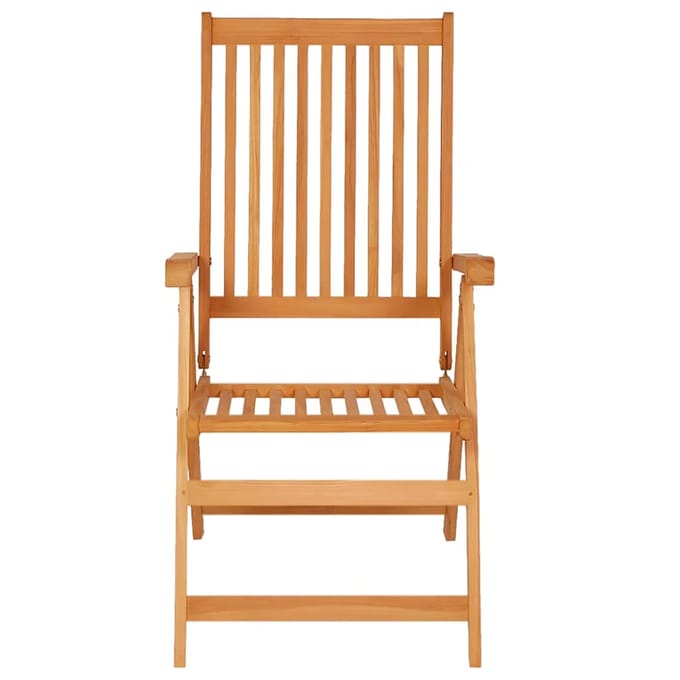 vidaXL - Verstelbare - klapstoelen, - 8 - stuks, - massief - teakhout