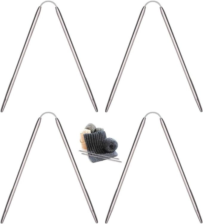 Verwisselbare Rondbreinaalden Set van RVS - 4 Stuks voor Diverse Projecten