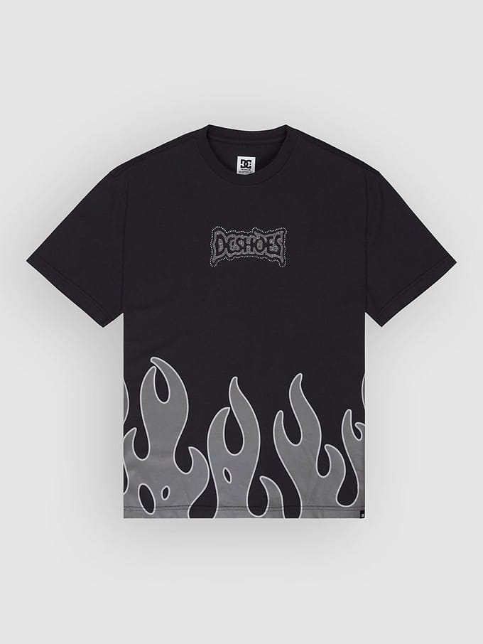 DC Burning Diamonds T-Shirt zwart