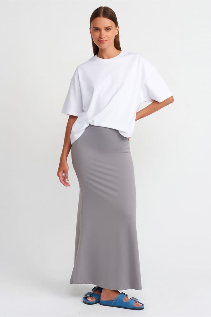 Hoge taille A-lijn maxi rok