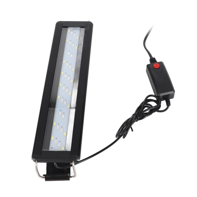 Lampe LED pour aquarium, changement de couleur, 3 niveaux réglables, 4 rangées, extensible black