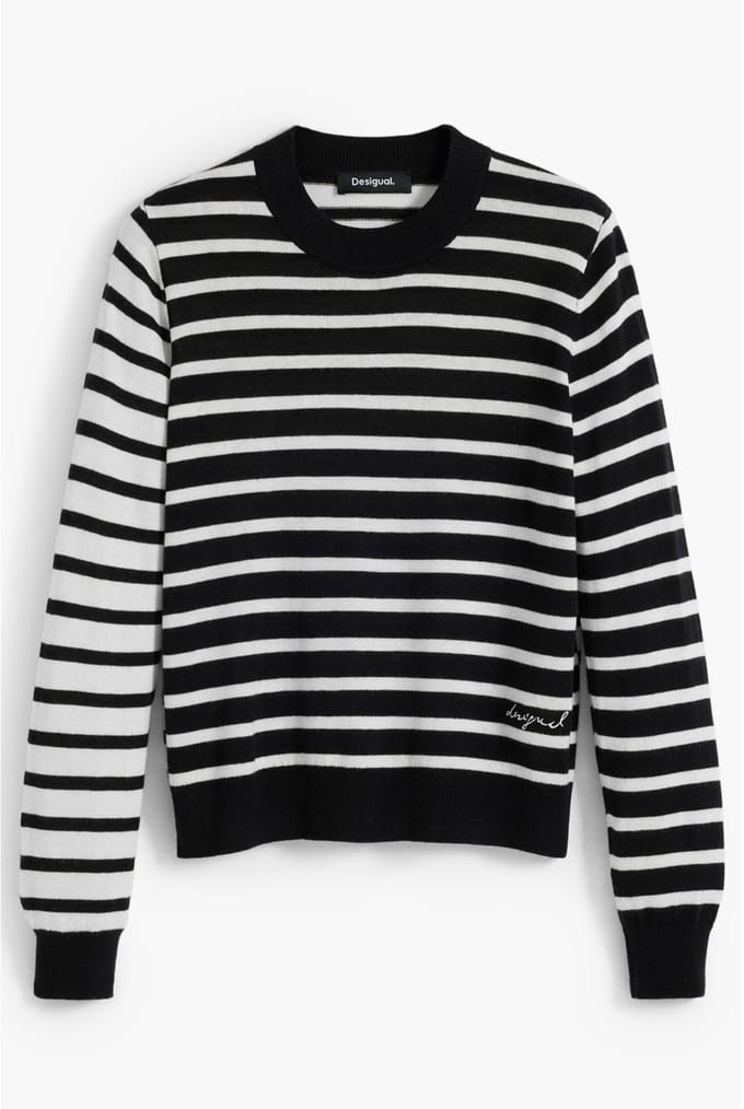 Desigual Trui in Zwart Wit