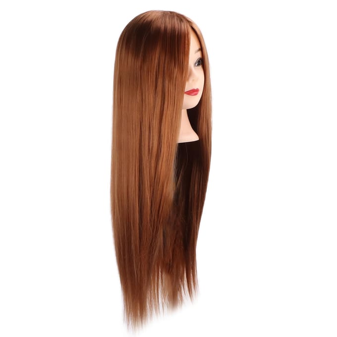 Kappershoofd Mannequin Lichtbruin Haar Vlechten Styling Training Mannequin Hoofd (met make-up) brown