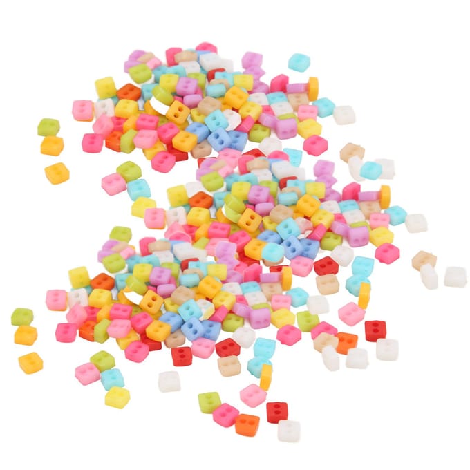 500 stuks Naaiknopen Plastic Hars Waterdicht Duurzaam Kleding Accessoires voor DecoratieVierkant