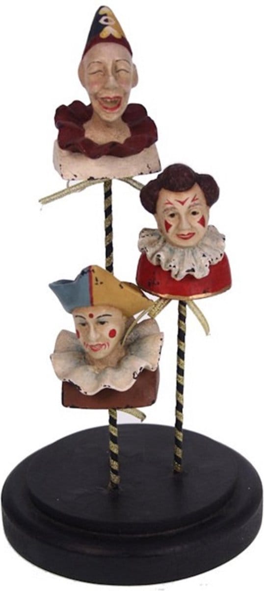 Clown groep op pin, 14x25cm