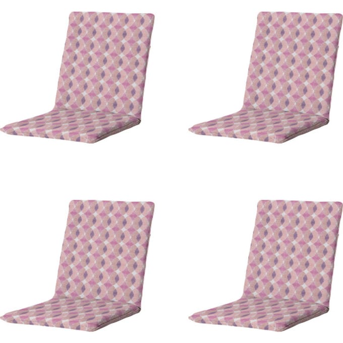 Madison - Stapelstoelkussen Rae - Paars - 97x49x5cm - Set van 4