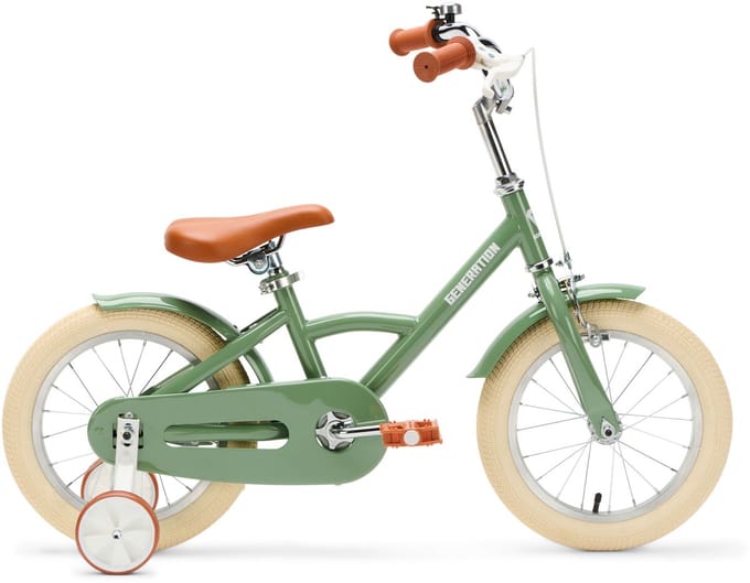 Generation Classico 14 inch olijfgroen – Kinderfiets - Fiets voor kinderen van 3 tot 5 jaar