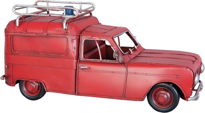 Clayre & Eef Model brandweerwagen 12x28x12 cm