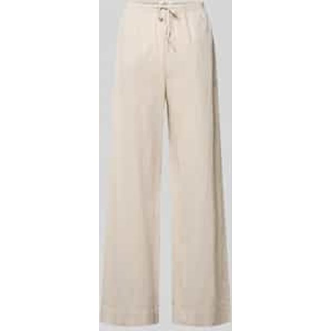 regular fit wijde broek van linnen-katoenmix model 'LUISA'