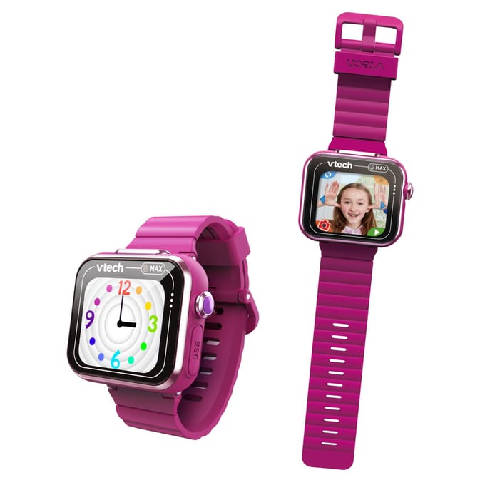 VTech smartwatch KidiZoom Max donker roze - educatief kinderspeelgoed.