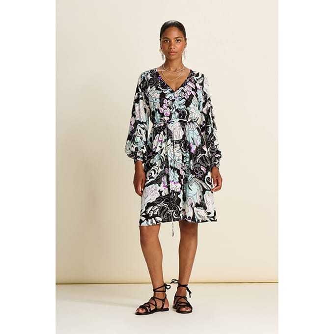 POM Amsterdam Dress - Island Life Multi Colour Größe: 36 | Midikleider Outlet | Damen