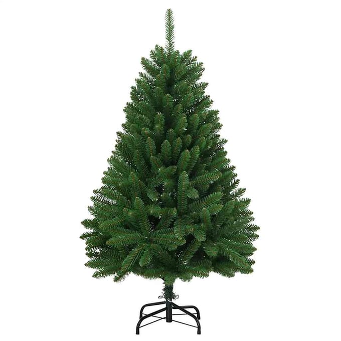 vidaXL - Kunstkerstboom - met - scharnieren - met - standaard - 120 - cm - groen