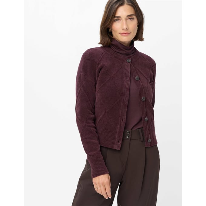 Brax Dames Vest  Style ANIQUE blackberry violet, donkerpaars, maat 42
