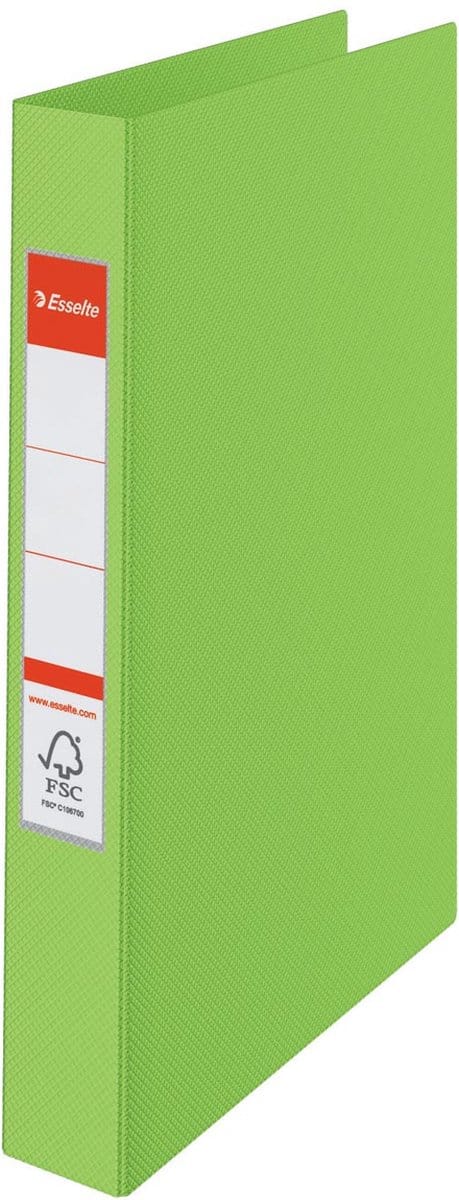 Ringband Esselte Vivida A4 2-rings O-mech 25mm PP groen - 10 stuks