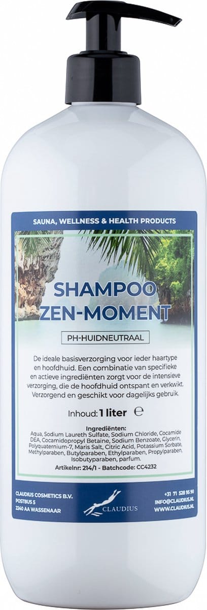 Shampoo Zen Moment 1 Liter - met gratis pomp - Haarverzorging
