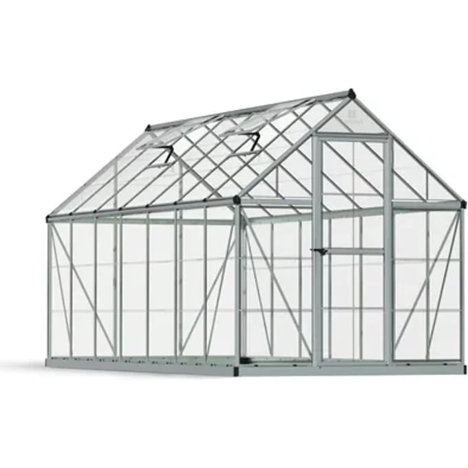 Canopia Tuinkas Harmony 6x14 - Polycarbonaat - Zilver - 426x185x208cm