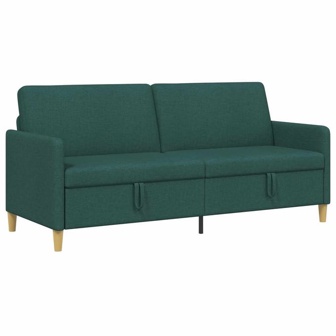 vidaXL - Sofa - met - Opbergruimte - Donkergroen - 192 - x - 78 - x - 87 - cm - Polyester