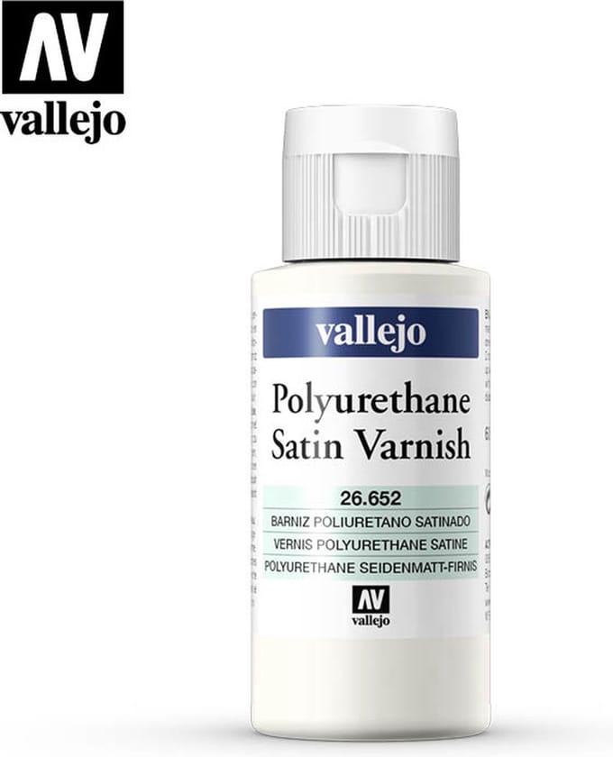 Vallejo Hobbyverf - 26652 Satin Polyurethane Vernis - 60ml Verf flesje - 60 ml