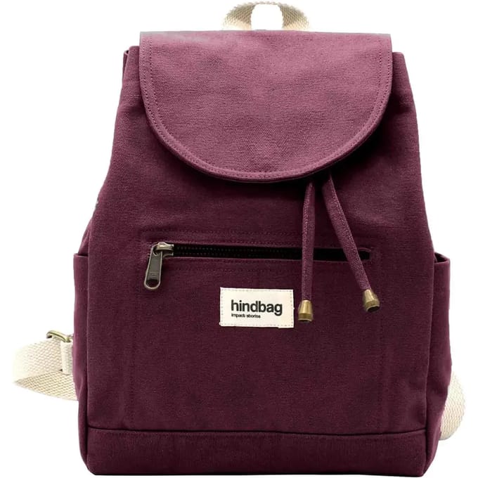 Hindbag rugtas Eliot mini - paars - van Biologisch GOTS katoen