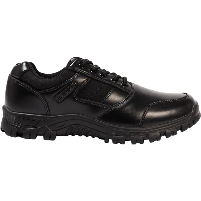 Giorgio Leren herenschoenen met logo (Zwart)