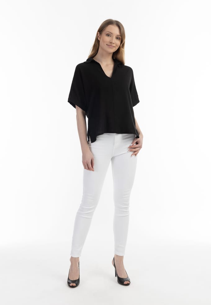 usha Blouse shirt Dames zwart