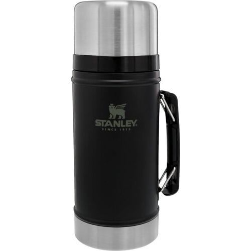 Stanley Classic Legendary Food Jar 0.94L - Thermos Lunchbox Houdt 20 Uur Warm - Deksel Dient Als Kom - Lekvrije Voedselcontainer - BPA-Vrij - Vaatwasserbestendig - Matte Black