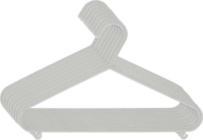 Bieco Kledinghangers Kunststof Grijs 8 Stuks