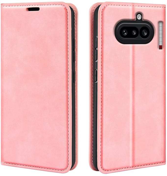 MobyDefend Hoesje - Geschikt voor Nothing Phone (4a) - Luxe Wallet Bookcase (Magnetische Sluiting) - Roze