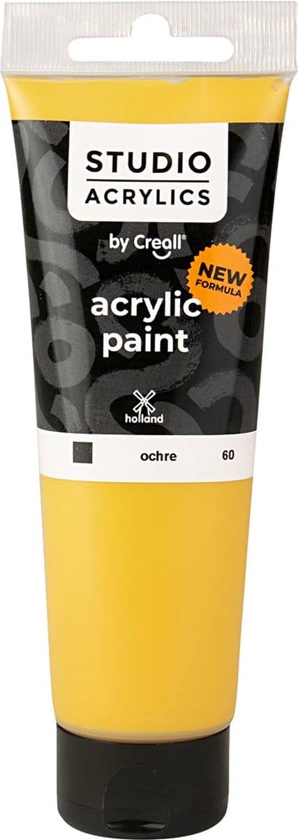 Acrylverf – Okergele Verf – Acrylaatverf – Acrylic paint – Hobbyverf – Sneldrogend – Dekkend – Creall Studio – 120 ml